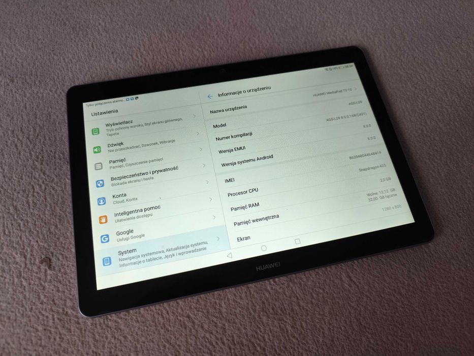Tablet Nawigacja Huawei Mediapad T3 10.0 2/32 LTE + Igo, Sygic, TomTom