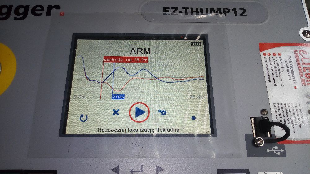lokalizacja,uszkodzony,kabel,w ziemi,Małopolska,naprawa ,awaria,mufa,