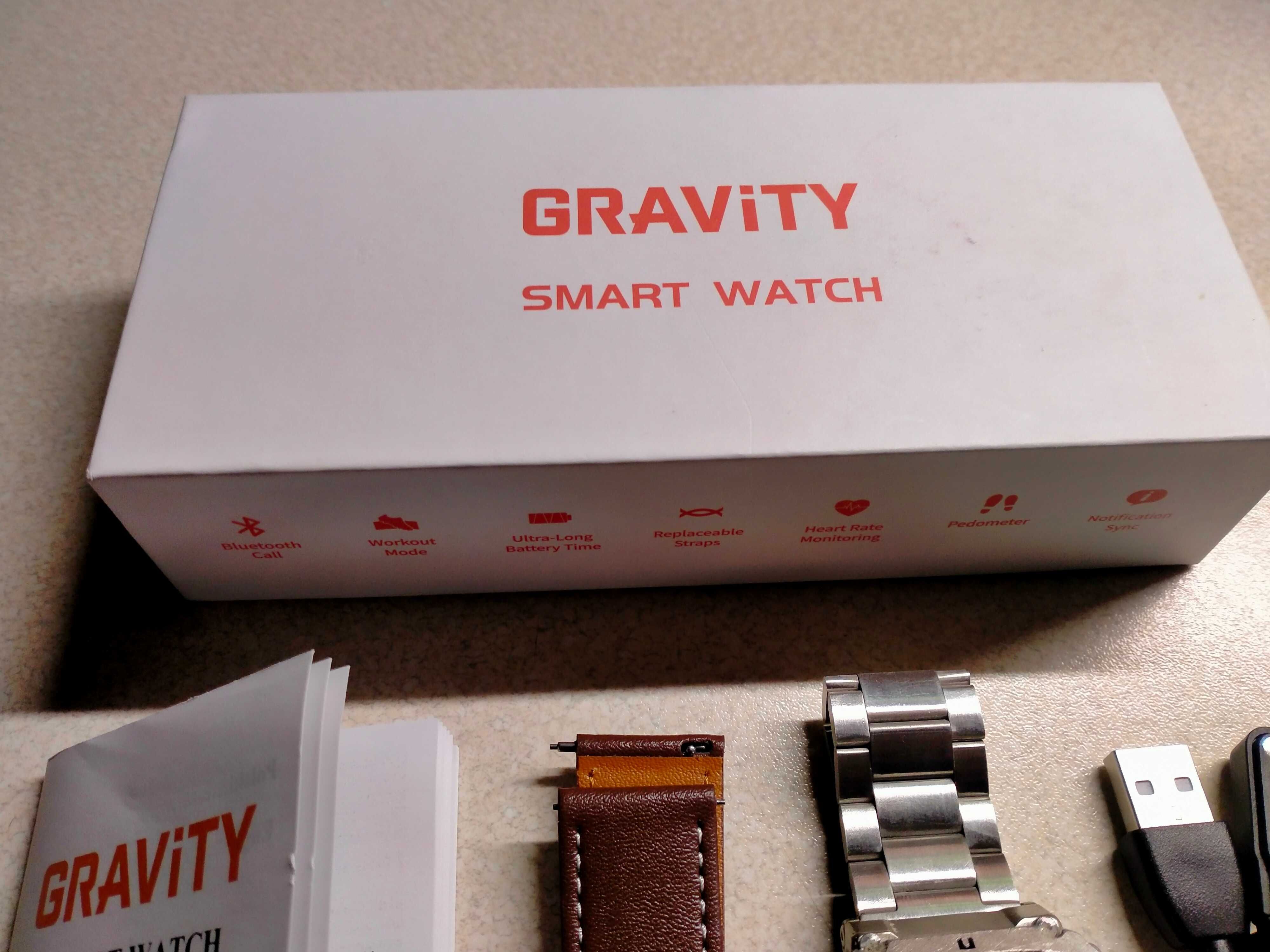 Smartwatch GRAVITY GT6 - Srebny + Pasek iBransoleta.