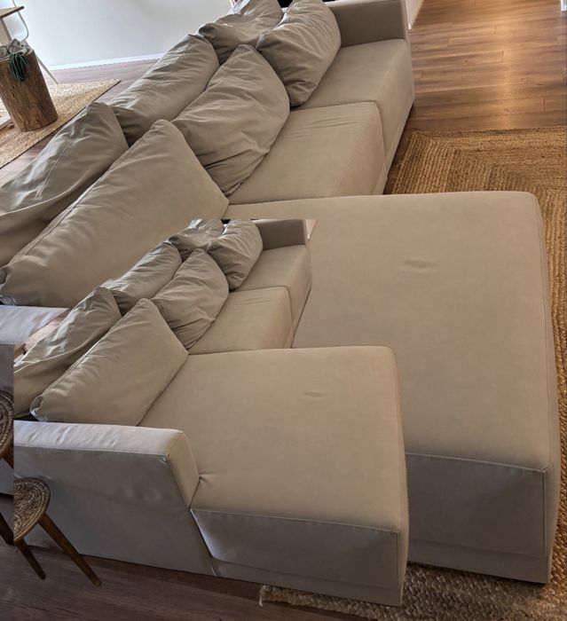 Sofá modular cinza rustika