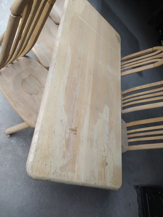 Stół dębowy + 6 krzeseł LITE DREWNO Komplet stół + 6 krzeseł