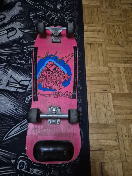 Deskorolka różowoczarna