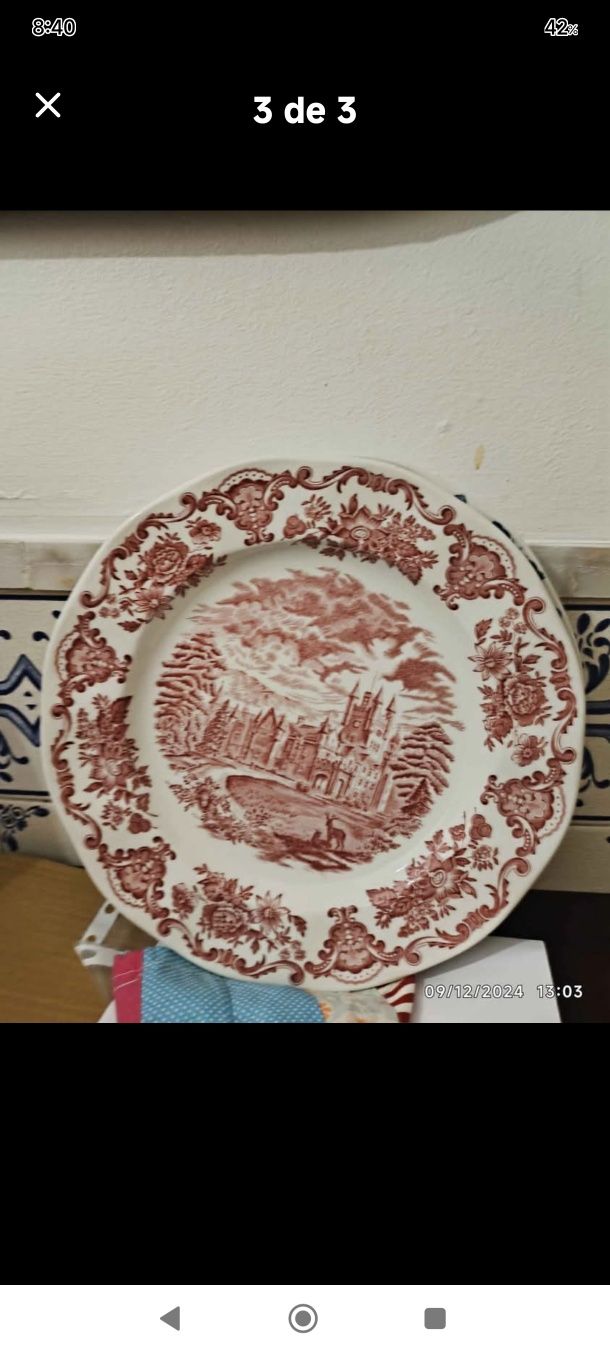 Conjunto de 2 pratos ingleses