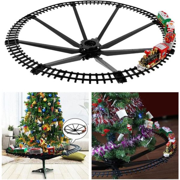 Електричний різдвяний новорічний поїзд із кріпленням на ялинку.