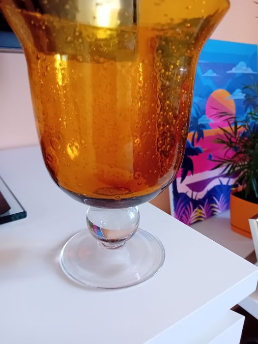 Antico, kielich miodowe szkło plus szklaneczki