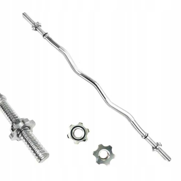 Gryf Lekko Łamany 120cm 25mm stalowy pełny NOWY