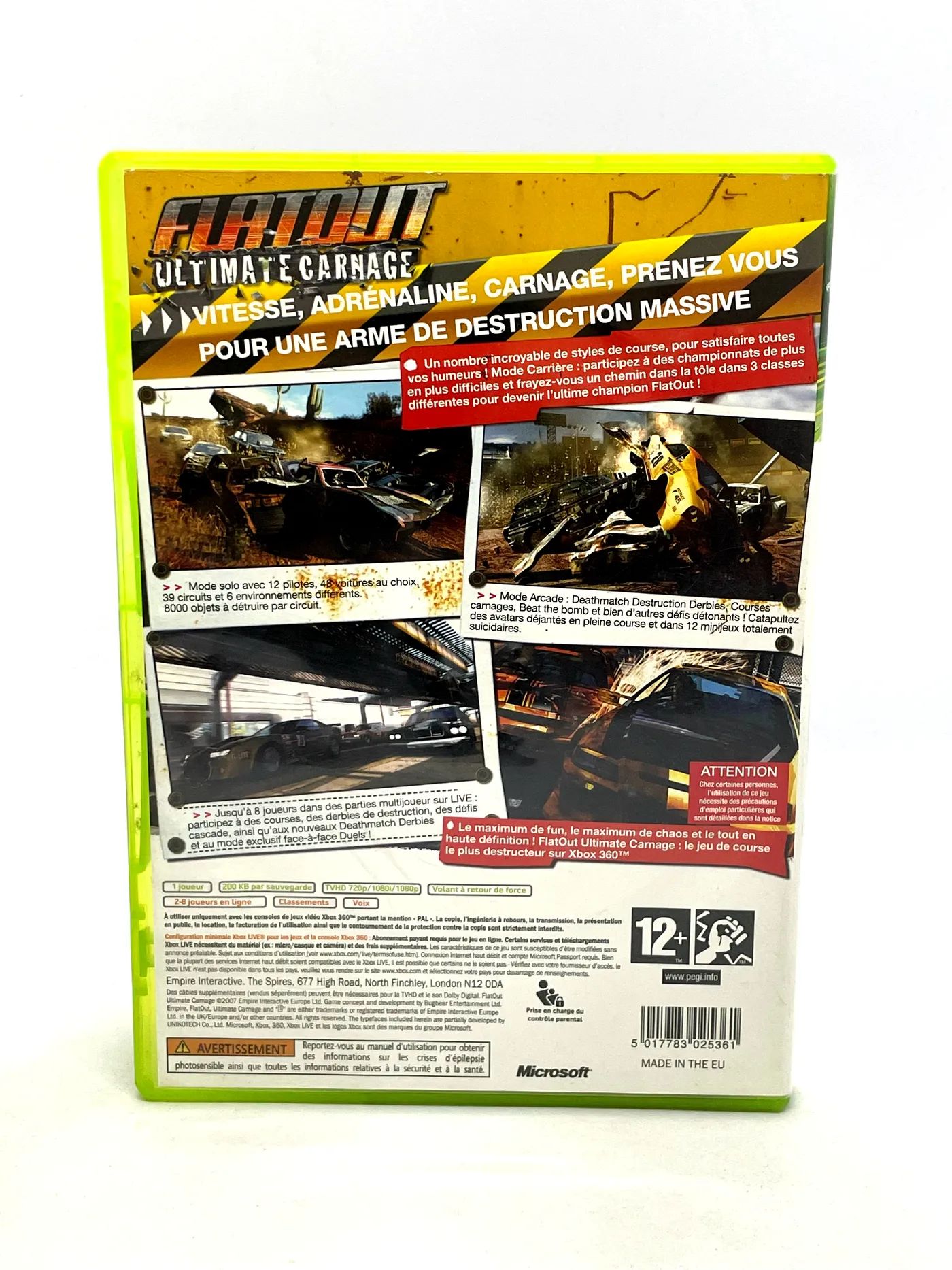 Flatout Ultimate Carnage Xbox 360 Po Angielsku
