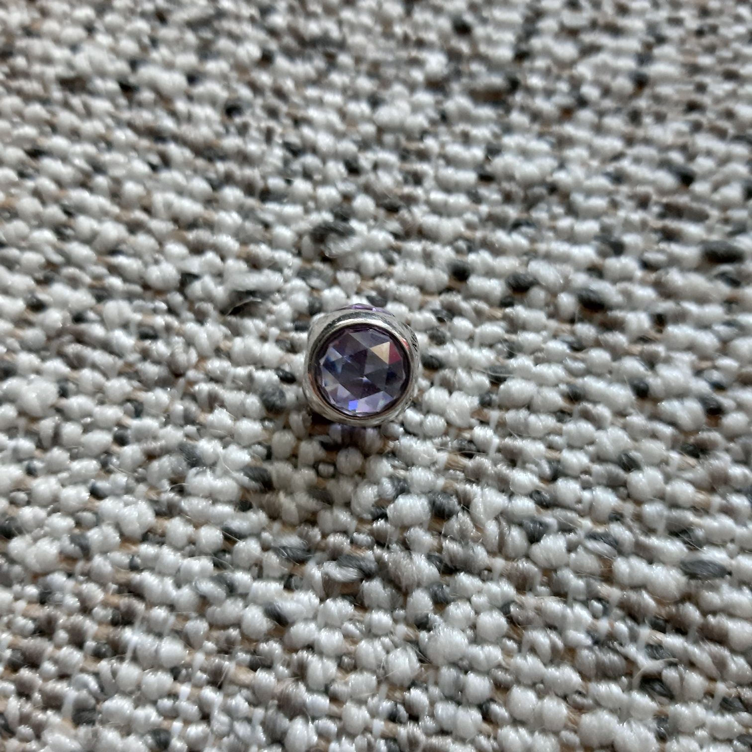 Pandora charms fioletowy kryształ zawieszka koralik na bransoletkę