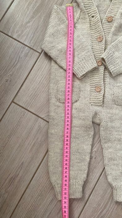 Теплий чоловічок, вʼязаний ромпер