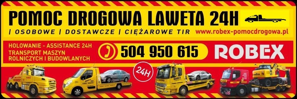 POMOC DROGOWA Holowanie TIR Auto Laweta 24h ROBEX Transport PŁOŃSK
