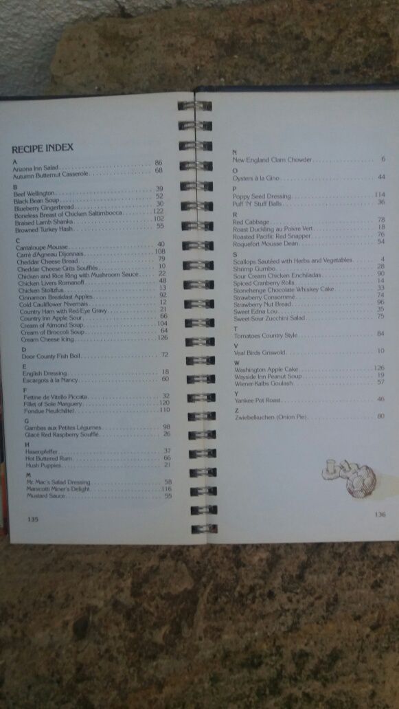 Livro"Recipes from great American Inns" Benson & Hedgs presents.