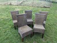 Krzesła wiklinowe drewniana rama