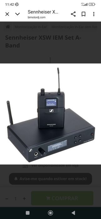 Sennheiser XSW IEM - sistema in ear