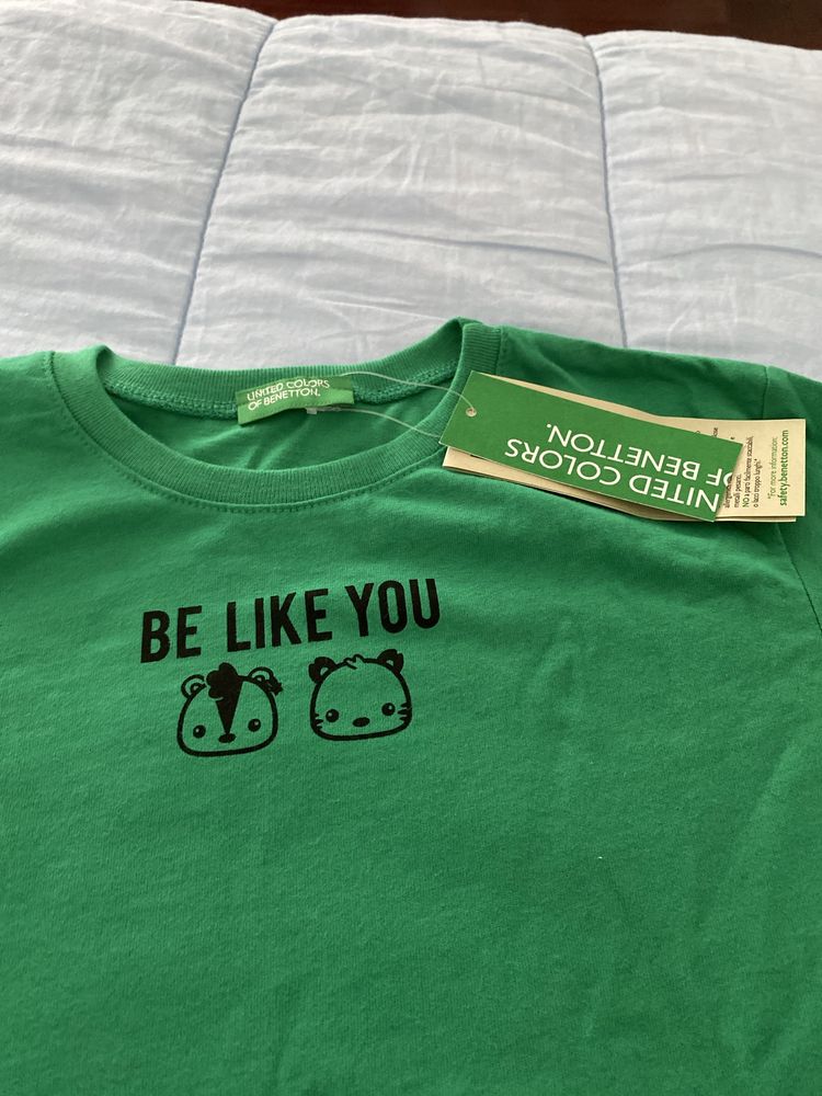 T-shirt de manga comprida criança benetton 2/3 anos