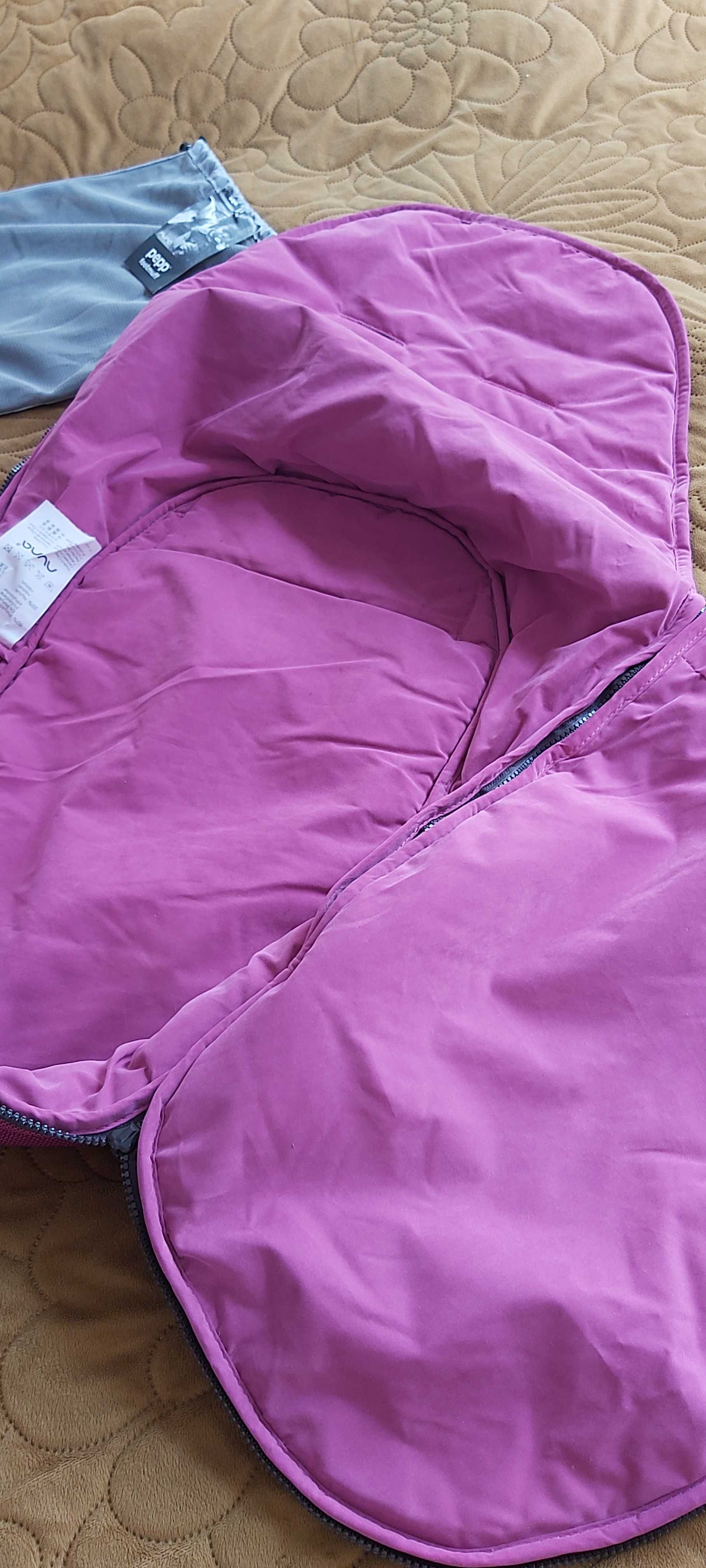 Śpiwór śpiworek Nuna Pepp footmuff Raspberry NOWY