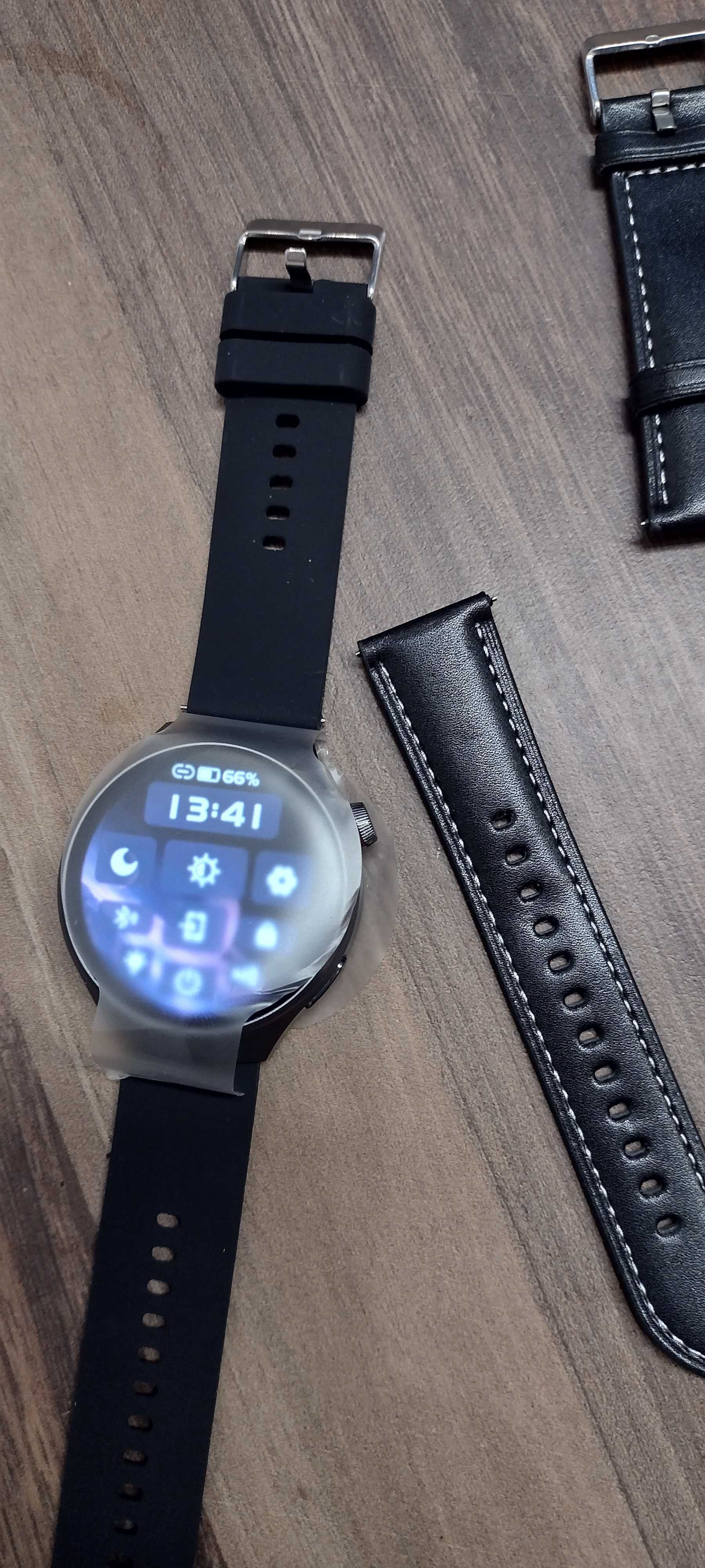 Nowy Smartwatch GT4 PRO pasek+pasek skórzany NFC  bluetooth GPS