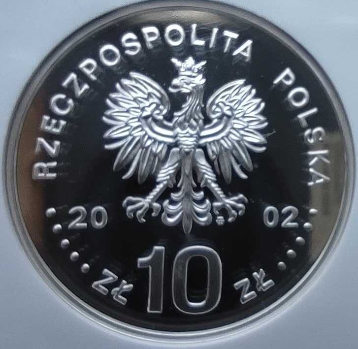 Monety srebrne zestaw 3 sztuk 10 zł grading srebro ag roczniki 1998-02