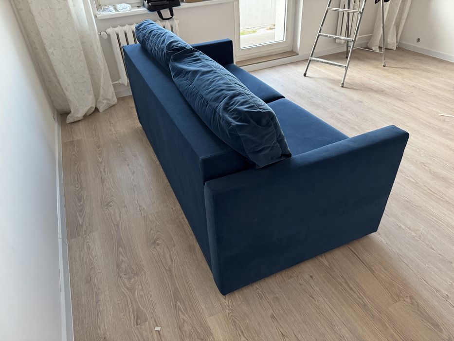 Sofa Włoska Kanapa Łóżko do spania rozkładana 160x200 Niebieska