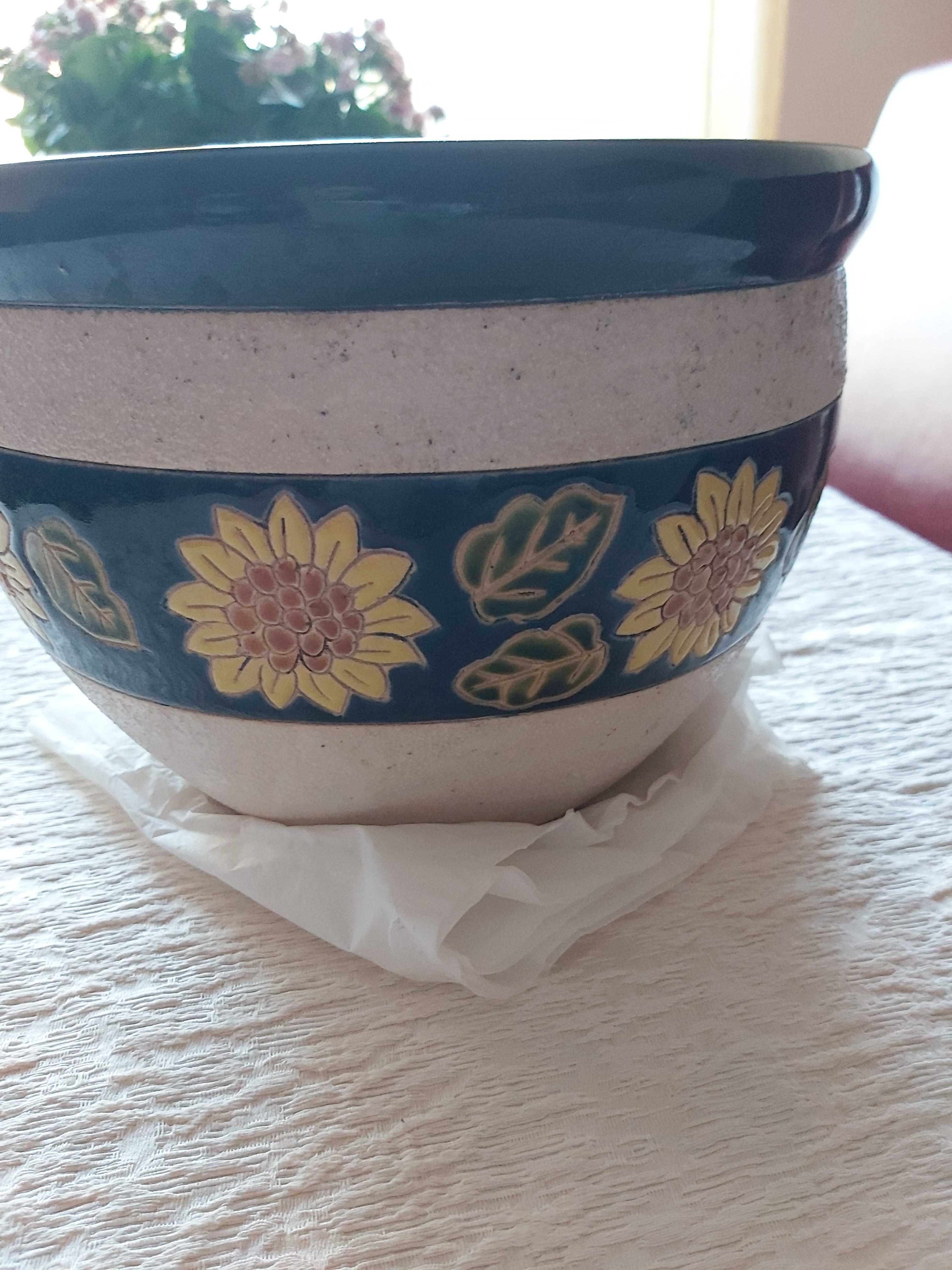 Donica ceramiczna malowana