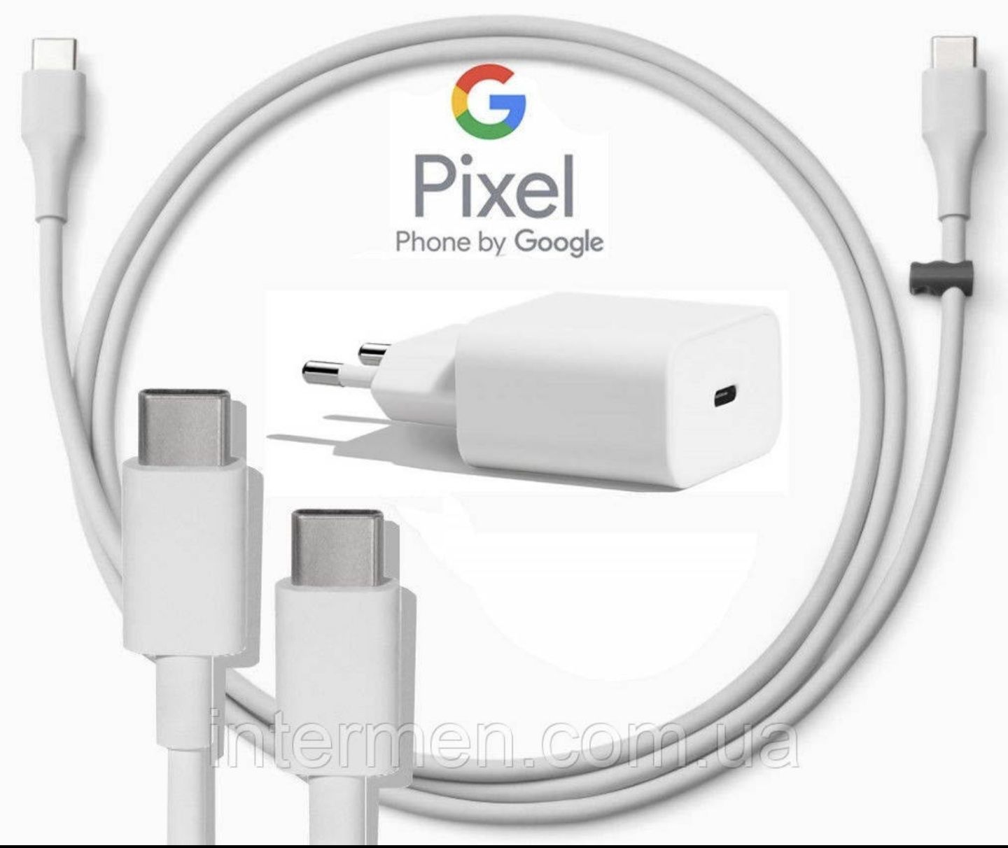 Зарядное устройство Google Pixel 18 Вт блочок ЕВРО + кабель Type C