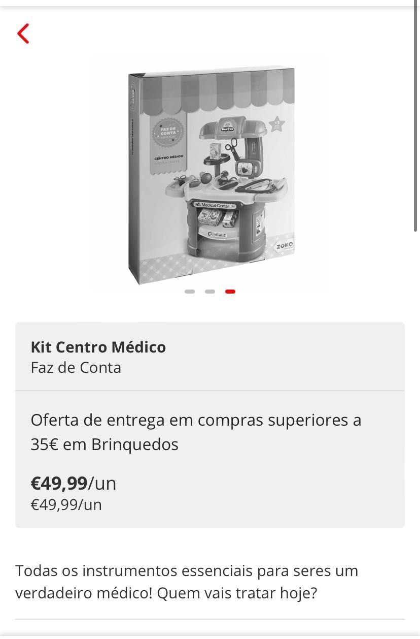 Brinquedo centro médico