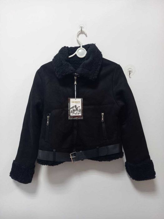 Дублянка авіатор жіноча штучна коричнева коротка підліткова єврозима