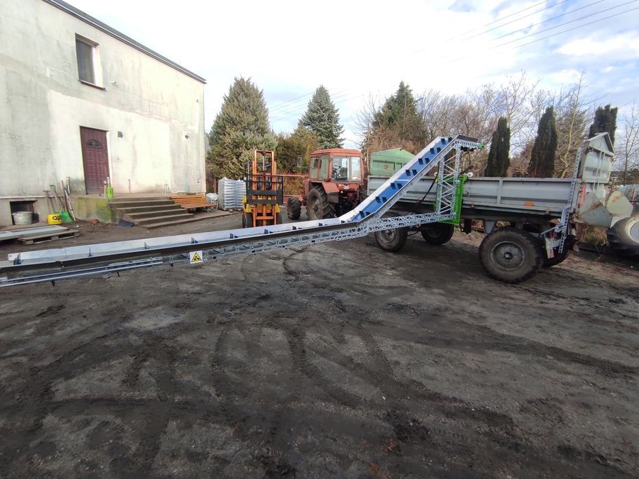 Przenośnik taśmowy do zbioru warzyw- brokuł kalafior taśmociąg kapusty