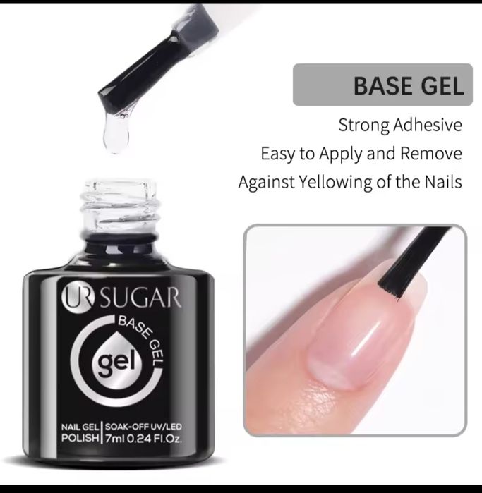 Base gel 2szt baza do paznokci manicure hybrydowy UV LED 7ml O586