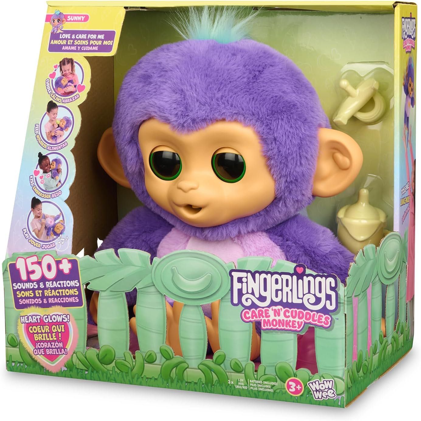 Интерактивная обезьянка Санни Fingerlings Care ‘n’ Cuddles Monkey