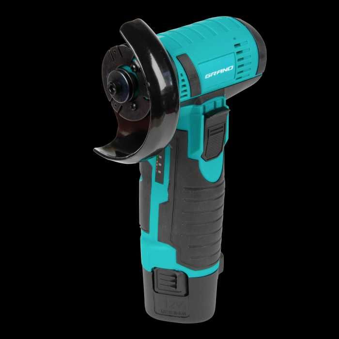 Міні болгарка акумуляторна Grand МШУ-12Li (75мм диск/12V, 2x2Аг)