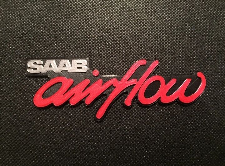 Emblema SAAB 900 e 9000 Turbo AIRFLOW