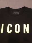 T-shirt męski Dsquared2 rozm.S, czarny z napisem ICON