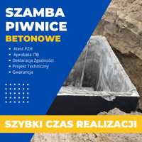 Zbiornik na deszczówkę wodę szambo szamba betonowe 10m3 Kanał Piwnica