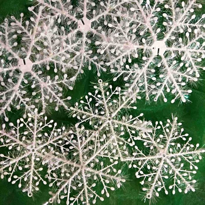 Новорічна ялинкова прикраса / Гірлянди Сніжинки Дощик