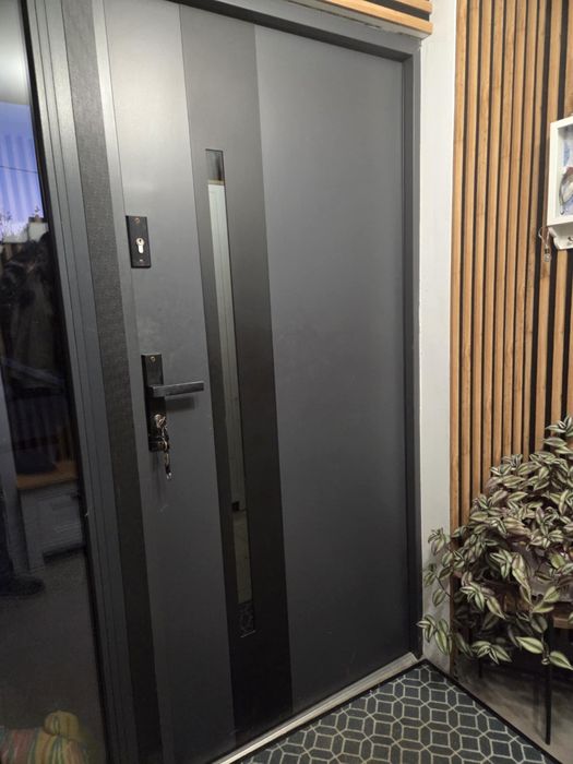 Drzwi zewnętrzne grafitowe