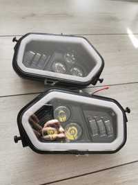 Polaris scrambler sportsman lampy reflektory led ringi przód