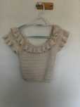 Bezowy dzianinowy top h&m