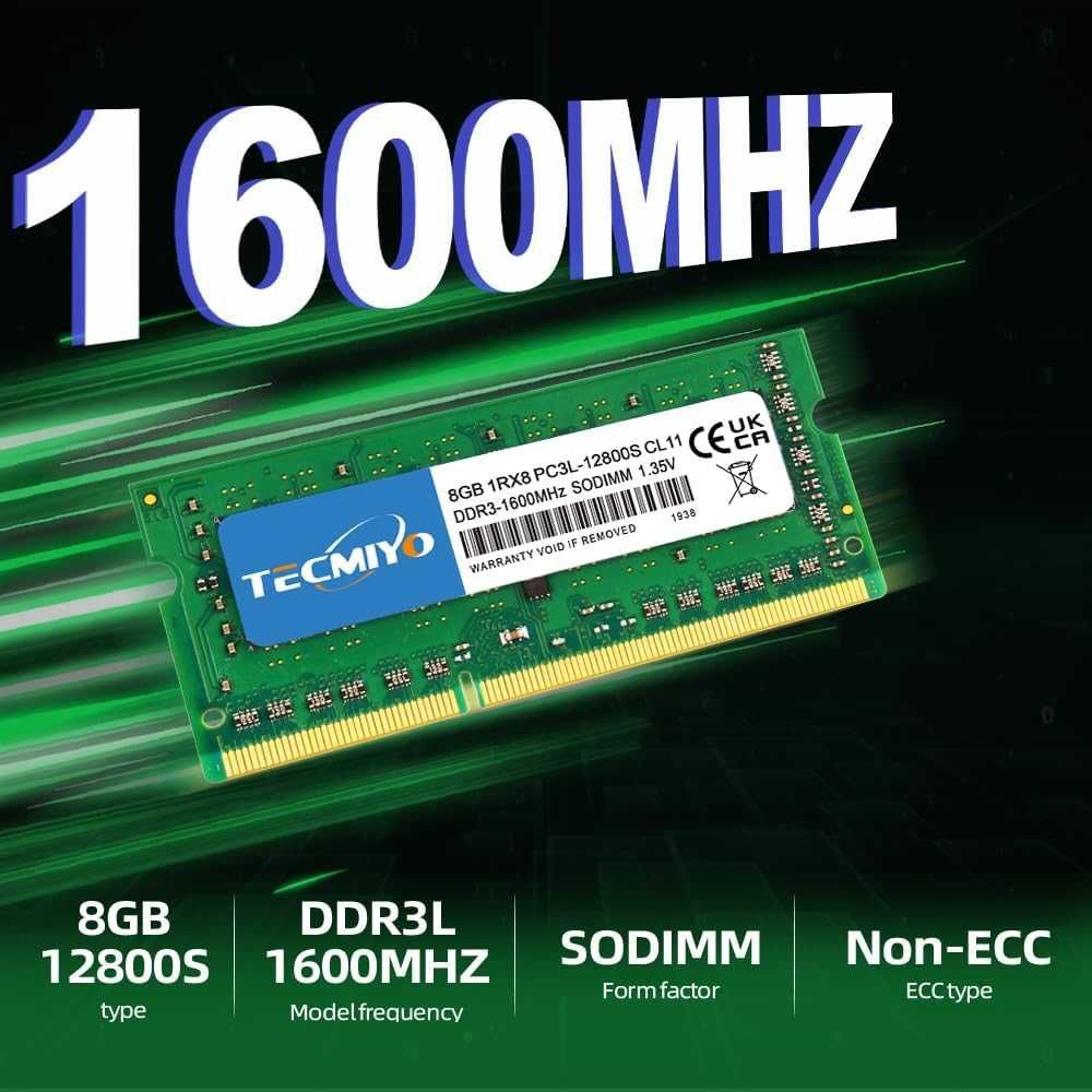 Pamięć RAM 1RX8 PC3L 12800S 8 GB DDR3 1600 RAM TECMIYO