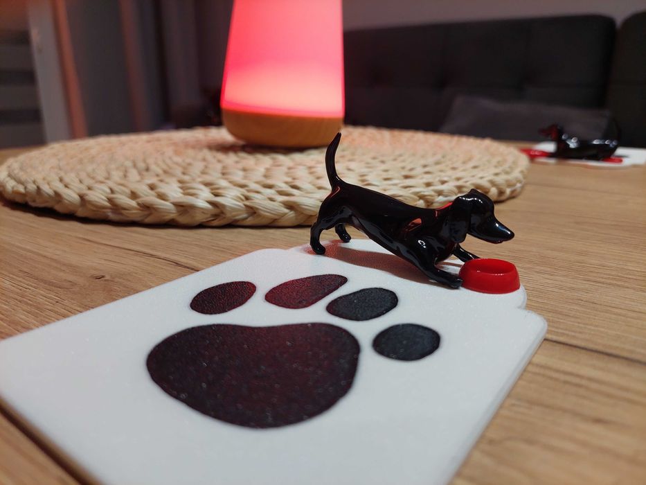 Podkładka z jamnikiem pod kubek szklankę na stół personalizacja 1 szt