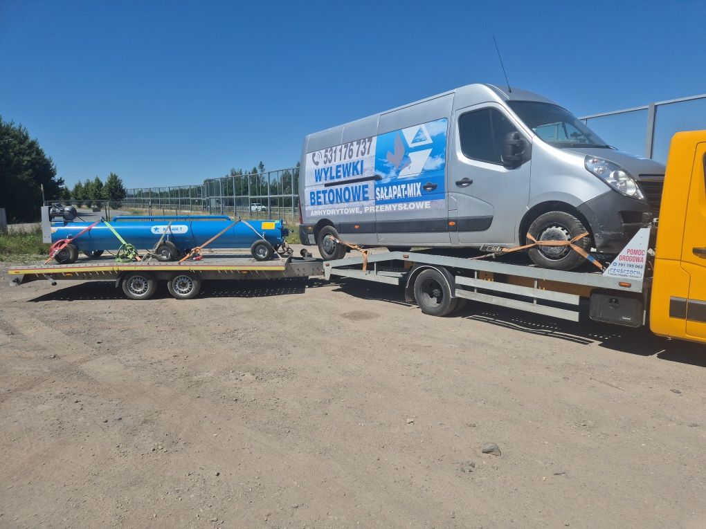 Transport aut pomoc drogowa holowanie maszyn rolniczych budowlanych
