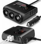 Rozdzielacz 3x zapalniczki 12V 4x USB 5V Woltomierz * Wejherowo