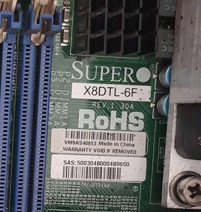 Komputer - serwer, płyta X8DTL-6F 2x Xeon 2,93GHz