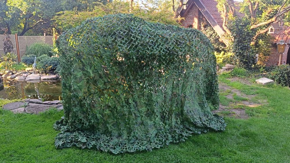 Siatka Maskująca 6x3 Wojskowa Ogrodowa Kamuflaż Dekoracja