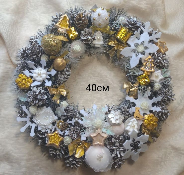 Новорічний/Різдвяний святковий декор,подарунок ручної роботи