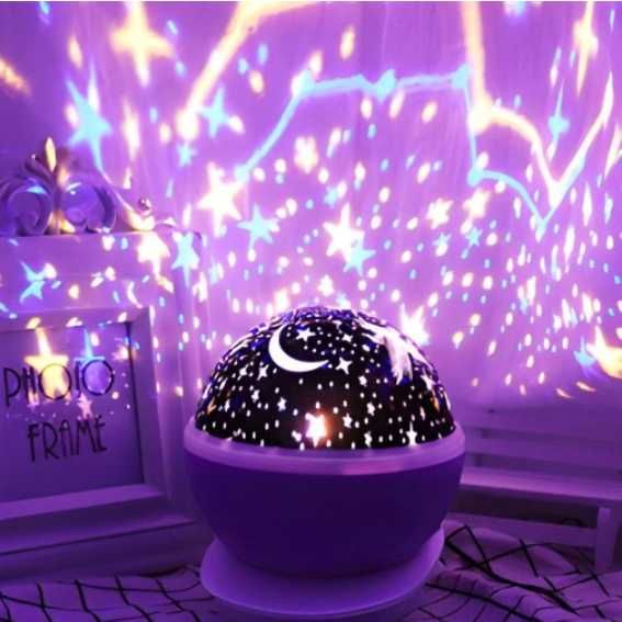 Nowa Lampka nocna, projektor gwiazd, kosmos wielokolorowa, zestaw, USB