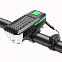 Oświetlenie rowerowe wodoodporna Lampka solarna 350lm akumulator