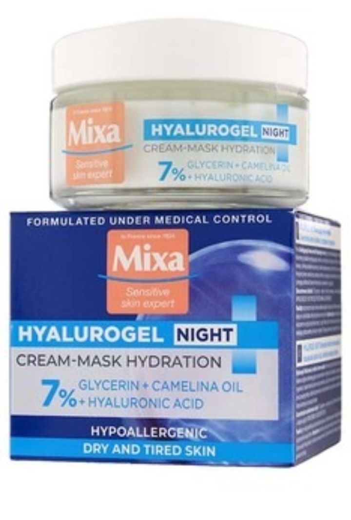 Нічний крем-маска Mixa Hyalurogel Night 50 мл