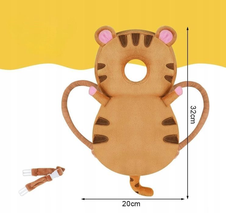 Ochraniacz głowy dziecka do nauki chodzenia Tygrys + gratis