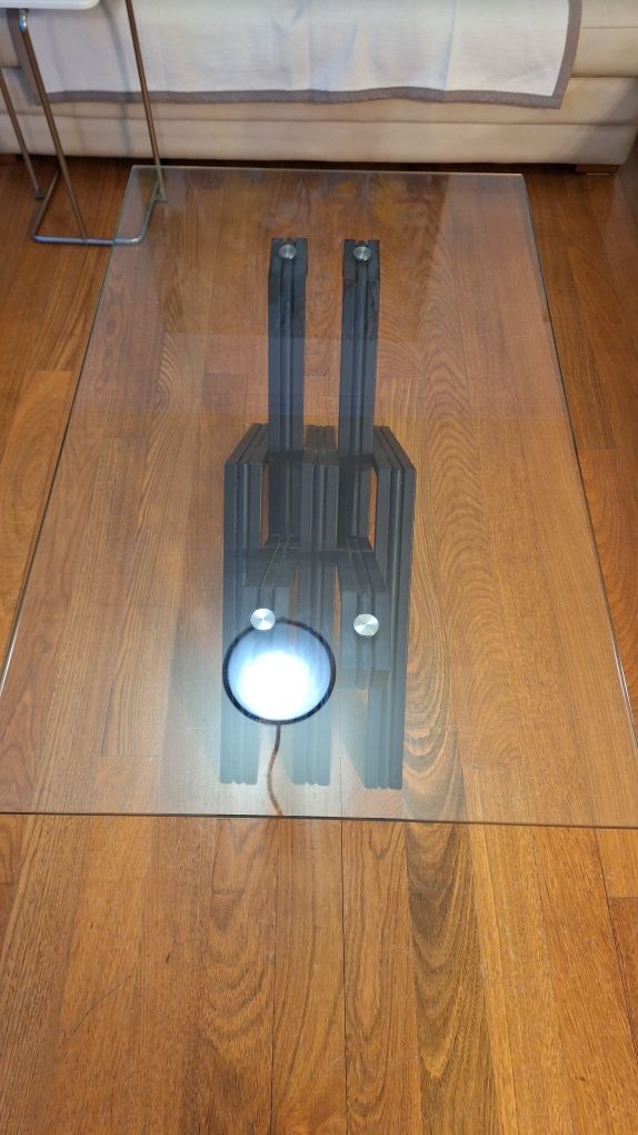 Mesa centro apoio sala estar única robusta vidro temperado grosso