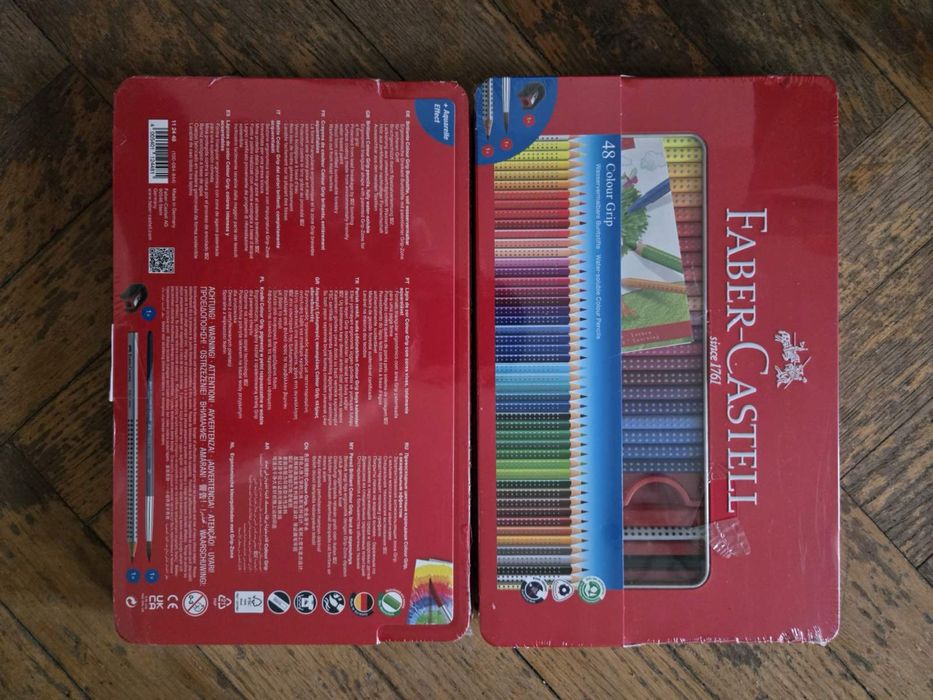 Набор цветных карандашей Faber-Castell Metal Tin with Accessories 48шт